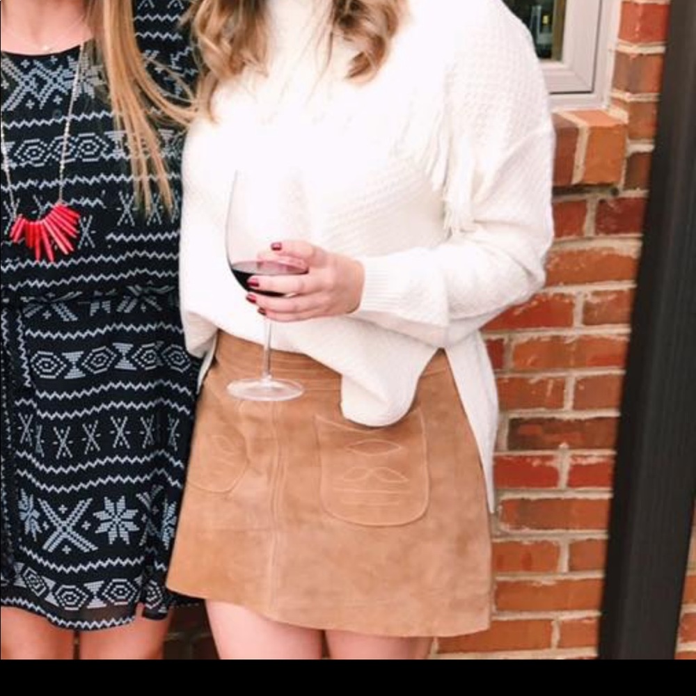 Free people suede skirt